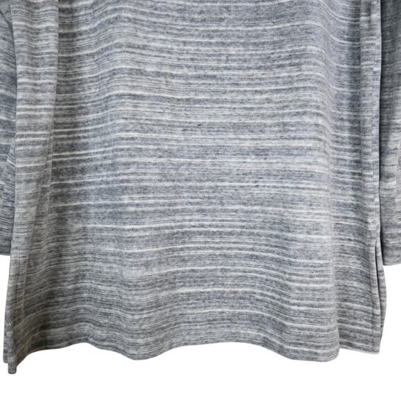 J. Jill Fit Womens S Oversized Grey Cowlneck Velour Top - Picture 5 of 10